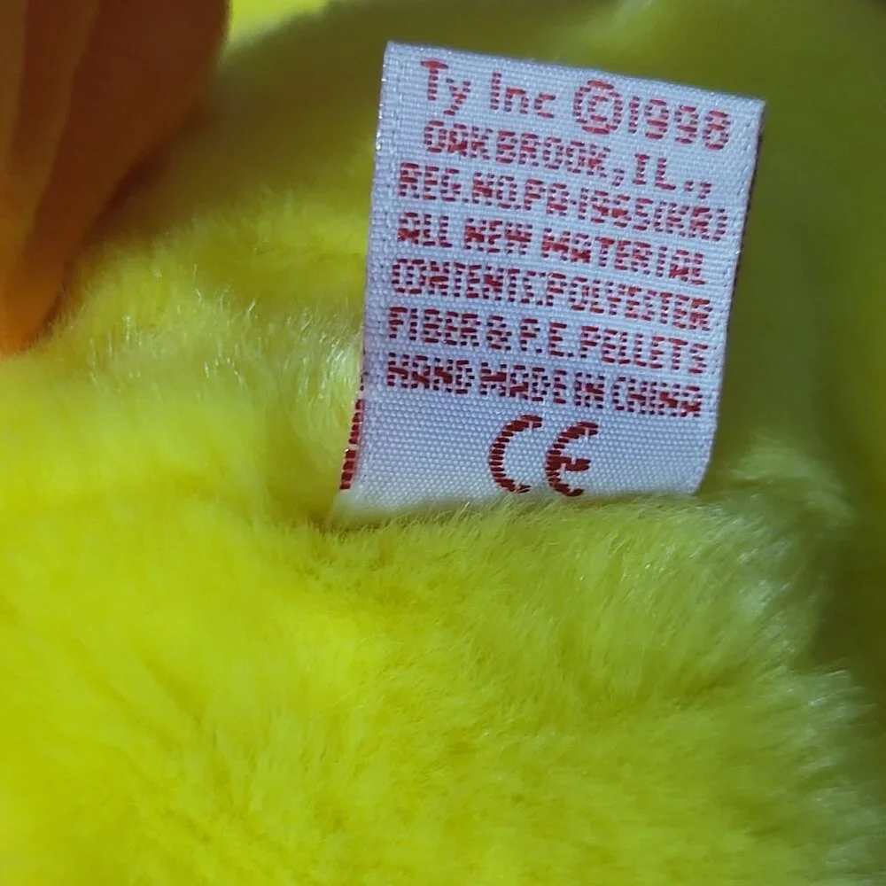 Ty Beanie Buddies Quackers Duck Plush Stuffed Animal 1998